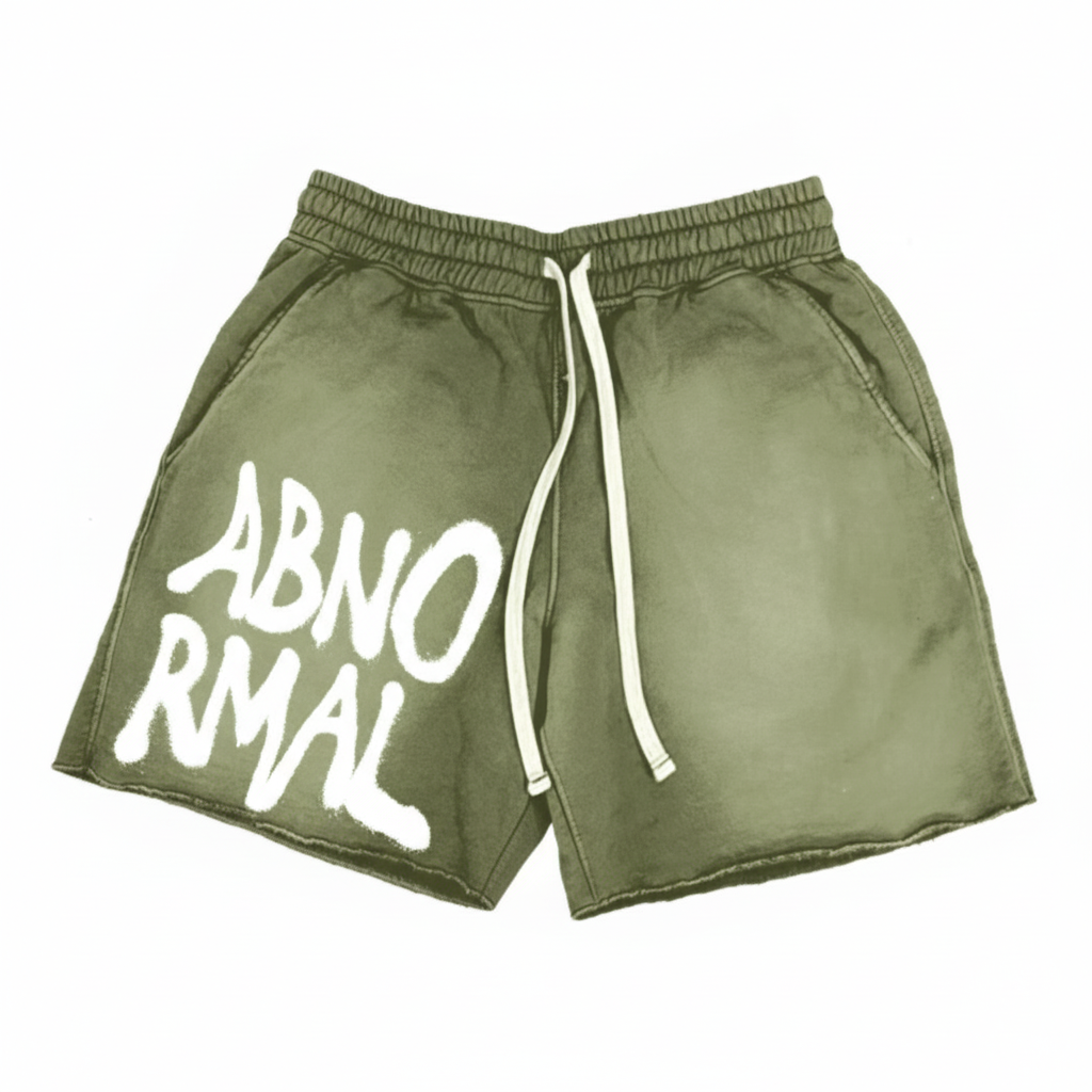 Olive Green Abnormal Shorts
